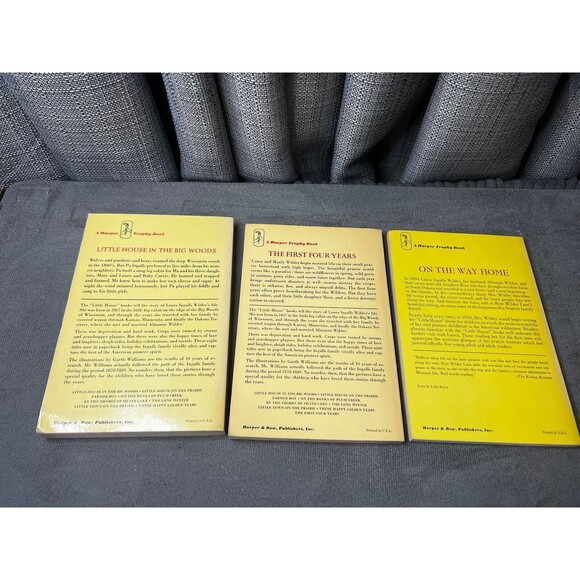 LITTLE HOUSE ON THE PRAIRIE Yellow Laura Ingalls Wilder 1971 Lot of 9 Books PB - Picture 15 of 16